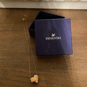 Swarovski Gold heart necklace
